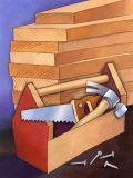 Home Improvement Tools and Wood Poster