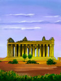 Ruins of the Parthenon on the Acropolis in Greece Prints