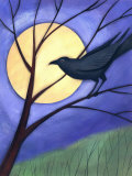 Raven in Tree by Moonlight Prints