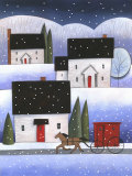 Winter Season Snow in Neighborhood Prints