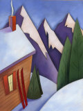 Winter Snow around Ski Lodge Poster