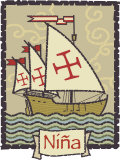 Poster of Columbus Ship, Nina Prints