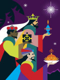 Three Wisemen with Gifts Affiches