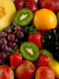 Variety of Fresh and Juicy Fruits Fotografie-Druck