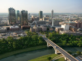 Aerial View of Buildings and High Rises in Downtown Fort Worth, Texas Photographie