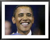 Barack Obama, Clinton, IA 額入り写真プリント