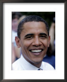 Barack Obama, Concord, NH 額入り写真プリント