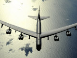 B-52 Stratofortress in Flight over the Pacific Ocean Photographic Print by Stocktrek Images 