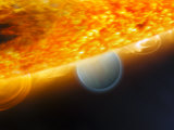 Artist's Impression of a Jupiter-Size Extrasolar Planet Being Eclipsed by its Parent Star Photographic Print by Stocktrek Images 