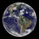 Earth and Four Storm Systems Photographie par Stocktrek Images 