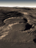 Three Craters in the Eastern Hellas Region of Mars Photographic Print by Stocktrek Images 