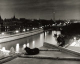 Robert Doisneau - Paris, Cats at Night - Reprodüksiyon Robert Doisneau - Paris, Cats at Night - Reprodüksiyon