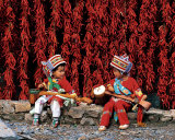 Yi, Children, Yunnan, China Art by Pu Zhonghua