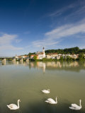 Inn River and St. Gertraud Church, Passau, Bavaria, Germany Photographic Print by Walter Bibikow