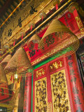 Large Incense Coils, Man Mo Temple, Hollywood Road, Central, Hong Kong, China Photographic Print by Walter Bibikow