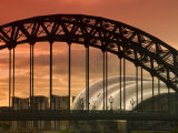 Newcastle and Gateshead, Tyne Bridge and the Sage, Tyne and Wear, England, UK Photographic Print by Alan Copson