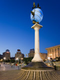Illuminated World Globe in Maidan Nezalezhnosti, Kiev, Ukraine Photographic Print by Gavin Hellier