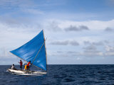 Traditional Outrigger Canoe, Jaluit Lagoon, Jaluit Atoll, Marshall Islands Photographic Print by Michele Falzone