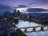Skyline, Frankfurt-Am-Main, Hessen, Germany Photographic Print by Walter Bibikow
