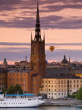 Sunset, Riddarholmen and Gamla Stan, Stockholm, Sweden Photographic Print by Doug Pearson