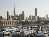 Kuwait City and Sharq Souk Marina, Kuwait Photographic Print by Walter Bibikow
