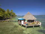 Cafe by Beach, Carenero Island, Bocas Del Toro Province, Panama Photographic Print by Jane Sweeney