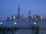 Buildings of Pudong from the Huangpu River, Pudong District, Shanghai, China Photographie par Walter Bibikow