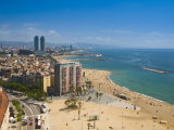 La Barceloneta, Platja De La Barceloneta, Barcelona, Spain Fotografie-Druck von Alan Copson