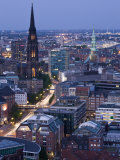St. Nikolai Church and Town, Hamburg, State of Hamburg, Germany Photographie par Walter Bibikow