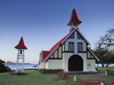 Notre Dame Auxiliatrice Church, Cape Malheureux, Mauritius, Indian Ocean Photographic Print by Michele Falzone