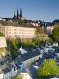 Lower Town, View of Grund, Luxembourg City, Luxembourg Photographic Print by Walter Bibikow