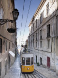 Elevador Da Bica, Bairro Alto District, Lisbon, Portugal Photographic Print by Michele Falzone