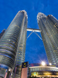 Petronas Towers and Malaysian National Flag, Kuala Lumpur, Malaysia Photographic Print by Gavin Hellier