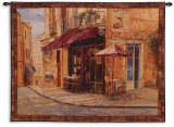 Hillside Cafe Wall Tapestry by Haixia Liu