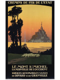 Le Mont St. Michel reproduction procédé giclée par Constant Leon Duval