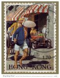 Hong Kong Postal Print by Kate Ward Thacker
