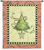 Christmas Topiary Wall Tapestry by Vivian Eisner