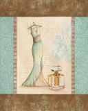 Aqua Fashion I Prints by Sophie Devereux
