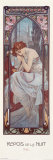 Repos de la Nuit Posters par Alphonse Mucha