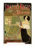 Teatro Regio, Torino: Theatre Royal de Turin Opera House, c.1898 Giclee-trykk av G. Boano
