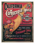 California , Cornucopia of the World, c.1880 reproduction procédé giclée