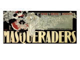 The Masqueraders, c.1894 reproduction procédé giclée par William H. Bradley