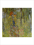 Farm Garden with Crucifix Reproduction procédé giclée par Gustav Klimt