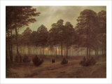 Soirée Reproduction procédé giclée par Caspar David Friedrich
