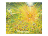 Keep the Sun in Your Mind in Gold Color Giclee Print by Miyuki Hasekura