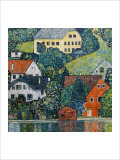Houses at Unterach on the Attersee Giclee Print by Gustav Klimt