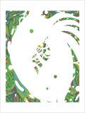 Color Melody: July Energetic Leaf and Fresh Green Light and the Dripping reproduction procédé giclée par Kyo Nakayama