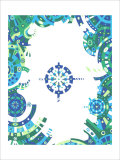 Color Melody: Blue Image and Life of People Machine Cogwheel reproduction procédé giclée par Kyo Nakayama