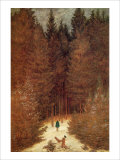 Chasseur in the Forest Giclee Print by Caspar David Friedrich