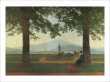 Gartenterrasse Giclée-Druck von Caspar David Friedrich